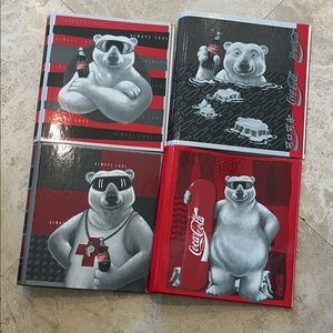 Coca-Cola Polar Bear Binder Collection - Set of 4 from 1990s